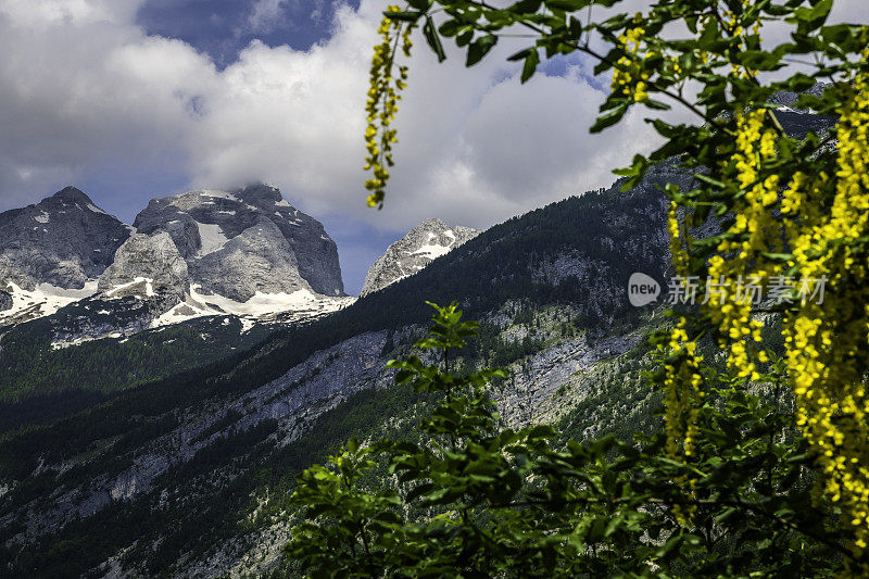 从Trenta山谷，Primorska, Julian Alps，斯洛文尼亚，欧洲的Jalovec山